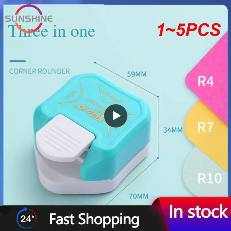 

1~5PCS Candy Color R5 R4 R7 R10 Corner Rounder Paper Cutter Punches for Scrapbooking Card Photo Craft Tools School