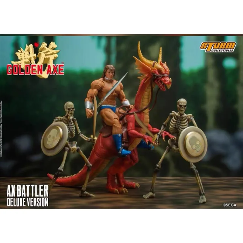 

100% Original Storm Toys 1/12 Battle Axe AX BATTLER AND RED DRAGON Skeleton Soldier Set Classic Arcade Action Figures Model Toys
