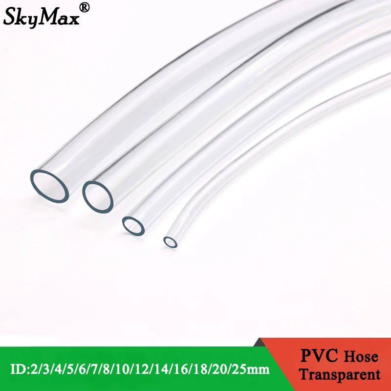 1M/3M/5M Transparent PVC Plastic Hoses High Quality Water Pump Tube 2 3 4 5 6 8 10 12 14 16 18 20 25mm Inner Diameter PVC Tube