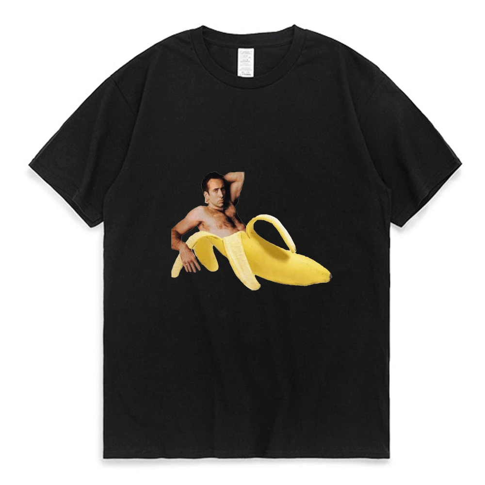 

Футболка Mlg для мужчин и женщин, оригинальные желтые футболки Николаса Кейджа в банане, женские летние хлопковые смешные футболки с коротким рукавом и графическим принтом