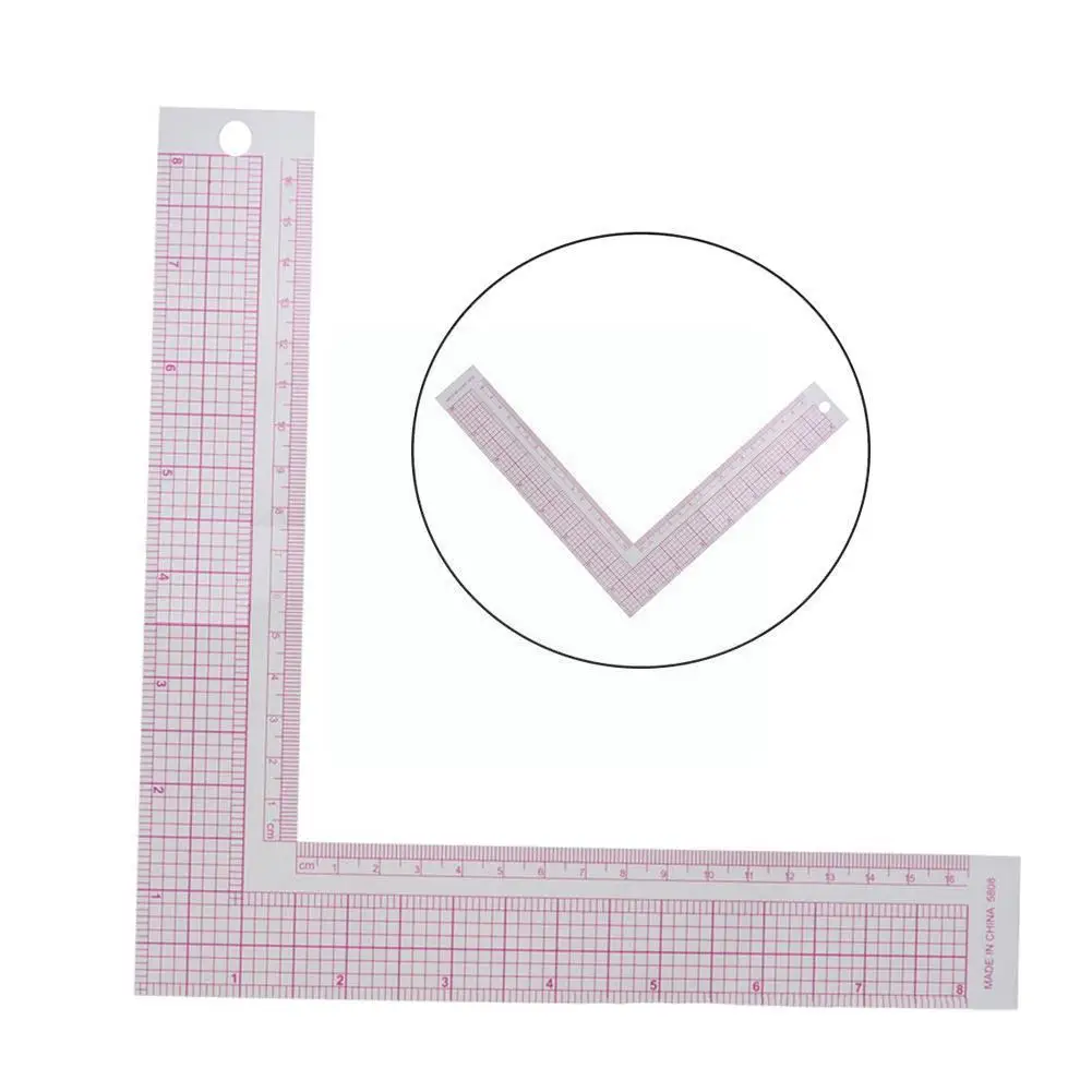 

1pc Plastic L-square Shape Ruler French Curve Sewing Professional Measure Tailor Newest Diy Craft Ruler Craft Tools Sewing Y1t6