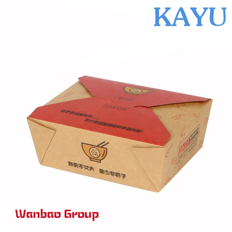 Disposable Takeaway Food Packaging Lunch Box Carton For Restaurant