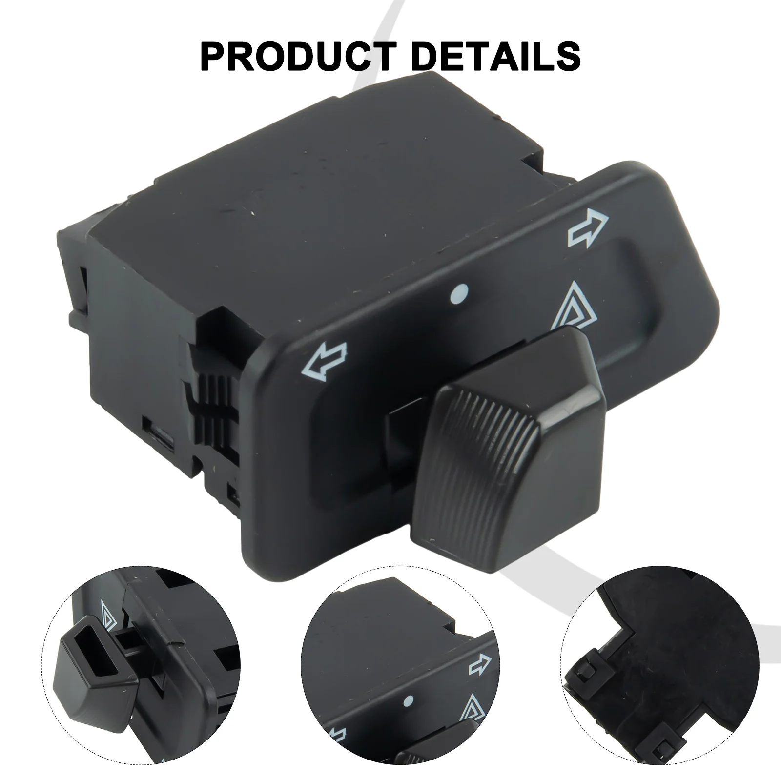 

1pc Motorcycle Black Double Flash Switch Turn Signal Warning Light Switch Modified 5061 -B Motorbike Accessories