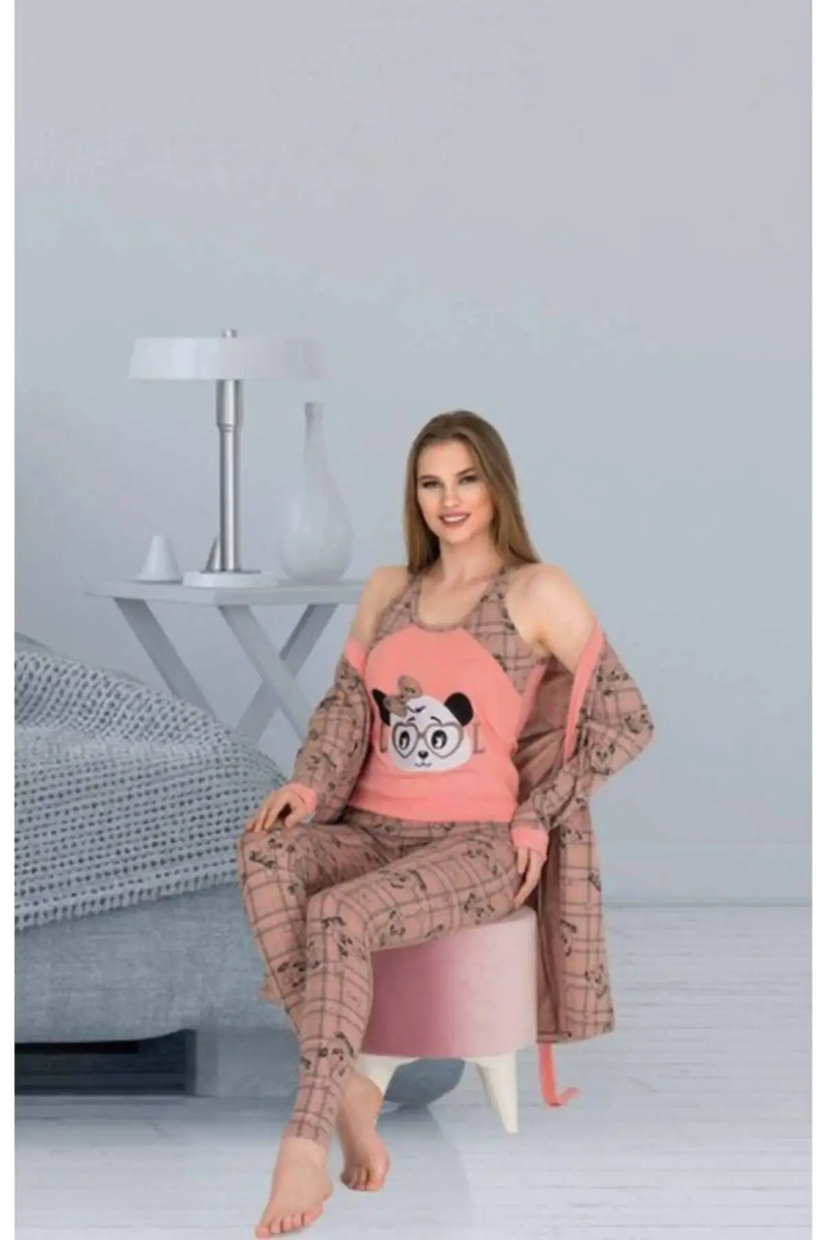 

Dressing Gown Triple Fashion Robe Female Bathrobe Sexy Peignoir Kimono Bride Dressing Gown Gown Gown Gown Gown