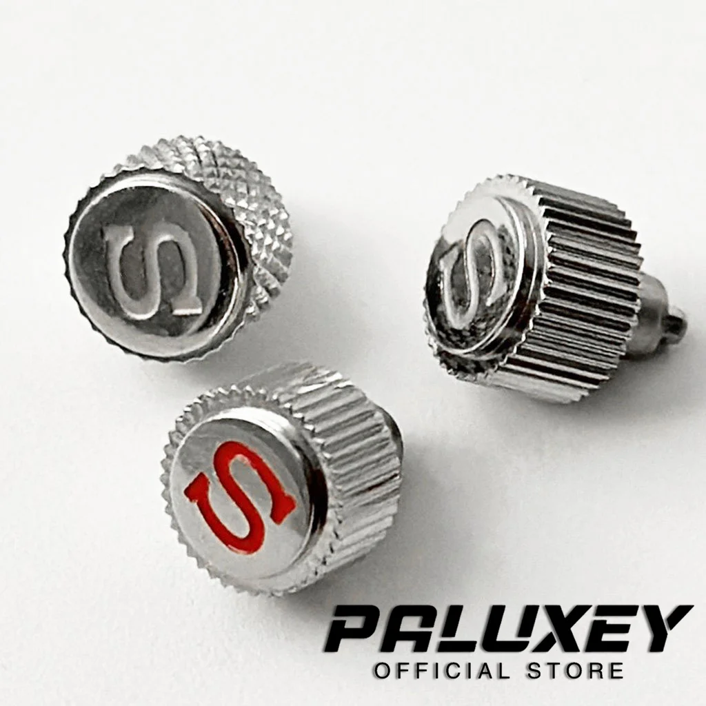 Фото SKX007 SKX009 Коронки для часов подходят для NH34 NH35 NH36 4R35 4R36 Механизм Серебряные часы S Коронки Замена деталей часов №3