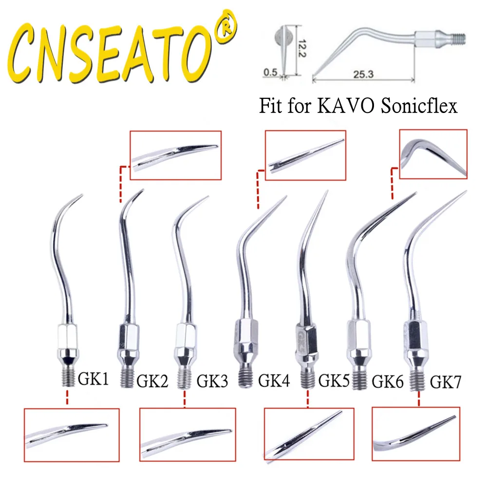 

1PC Dental Air Scaler Tips GK1 GK2 GK3 GK4 GK5 GK6 GK7 For KAVO Sonicflex Ultrasonic Scaling Endo Perio Tip Dentistry Instrument
