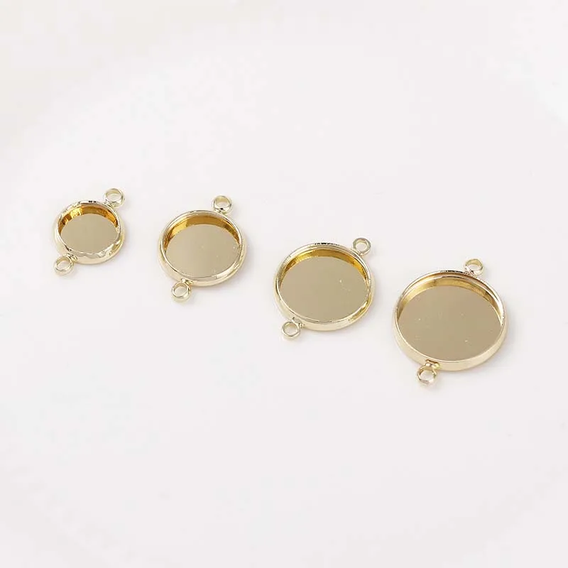 20 шт. 6-20 мм золотого цвета с одной петлей круглый кабошон подставка для подставки