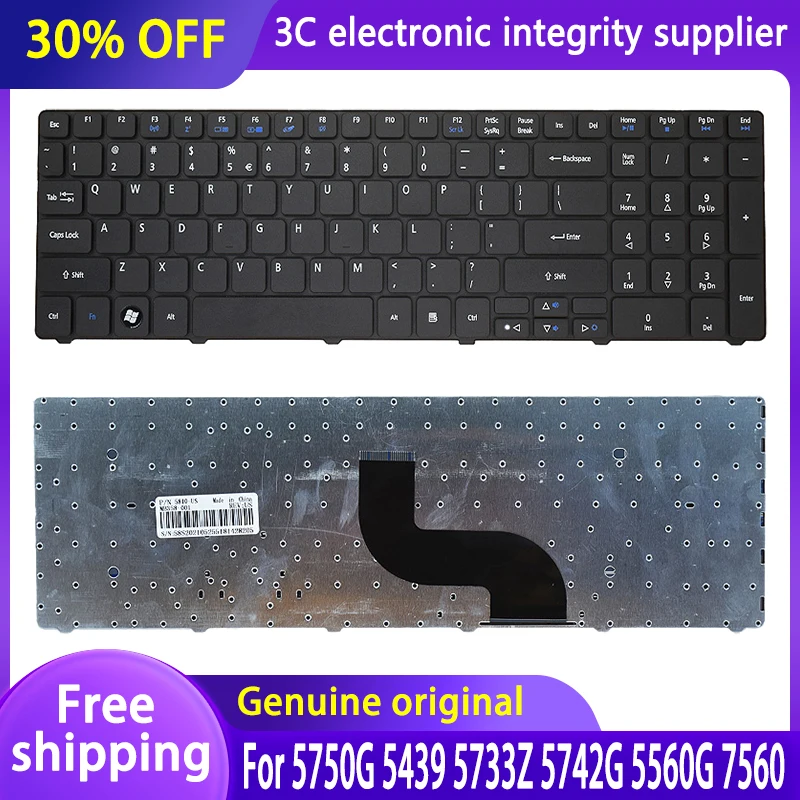 

New Original For Acer Aspire 5750G 5439 5733Z 5742G 5560g 7560 Laptop Keyboard US Black