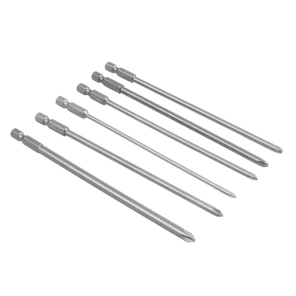

For Household Screws Screwdriver Bit Hand Tools Home 100mm Long 6Pcs/Set Magnetic Bits Magnetic Hex Nutdrivers