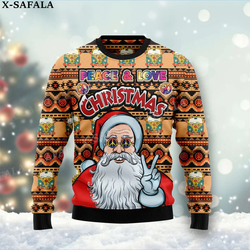 Смешные свитера в виде Санта Клауса смешные Джемперы на Хэллоуин и Рождество