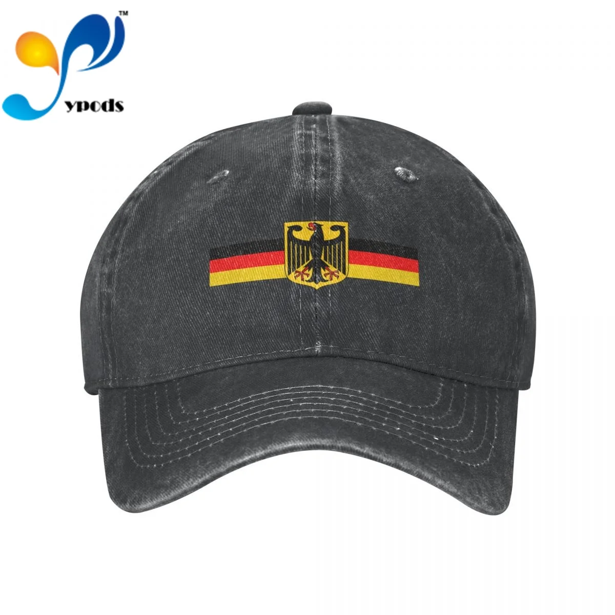 

German Flag With Eagle Denim Baseball cap Snapback Hats Autumn Summer Hat for Men Women Caps Casquette hats