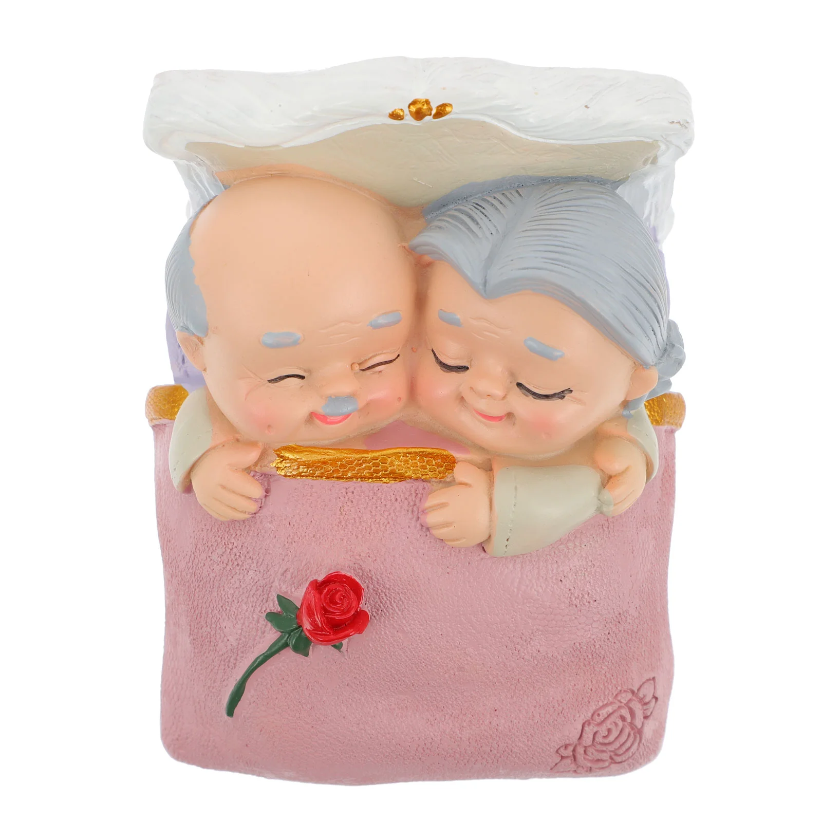 

Couple Statue Figurine Elderly Wedding Grandparent Cake Grandpa Grandma Anniversary Resin Lover Figurines Together Sculpture