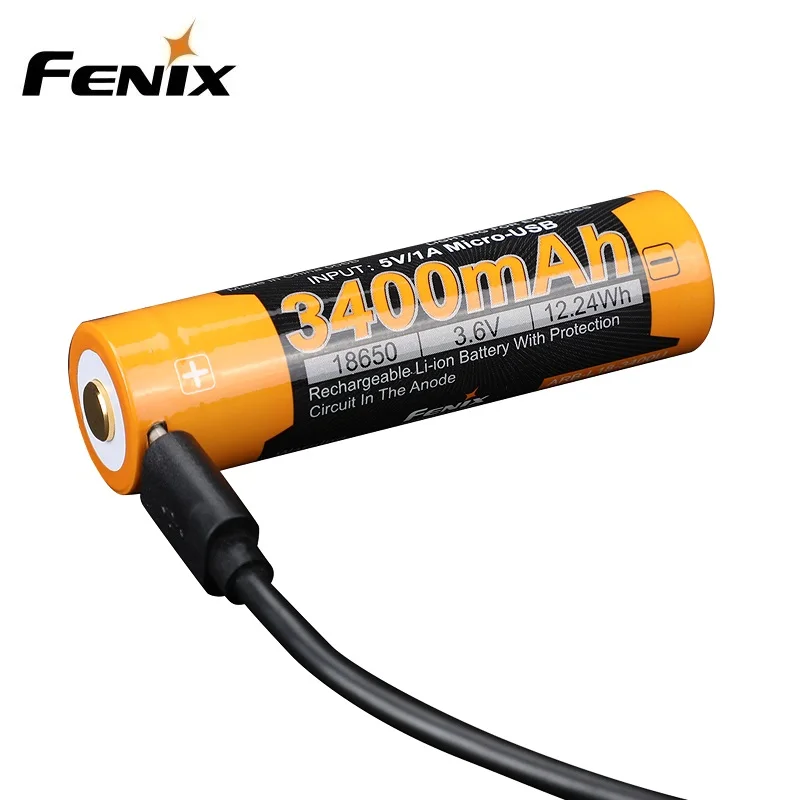 

Аккумулятор литий-ионный Fenix ARB-L18-3400U USB 3400 мАч 18650