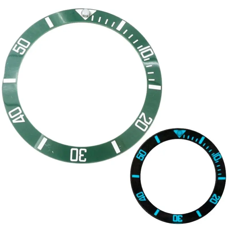 Smooth 38mm 40mm BGW9 Luminous Ceramic Bezel Insert For Seiko Rlx Submarine Gmt Skx007 Seahorse 300m Watch Ring Insert MOD Parts