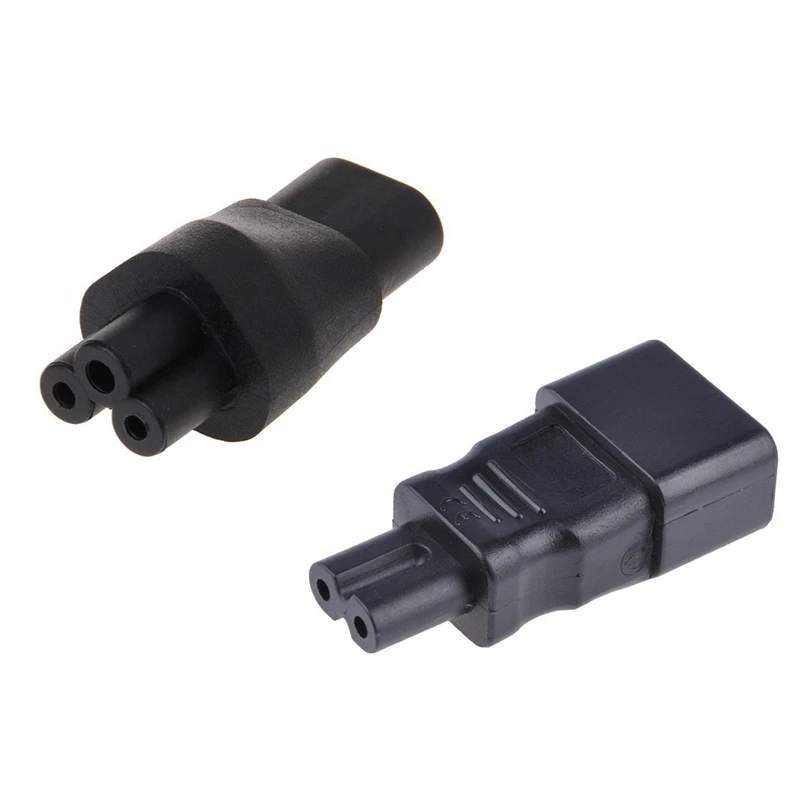 

IEC 320 C14 Male to C7 Female Power Adapter Extension Travel Converter & IEC 320 C5 3-Pin Female to C8 2-Pin Male Plug Converter