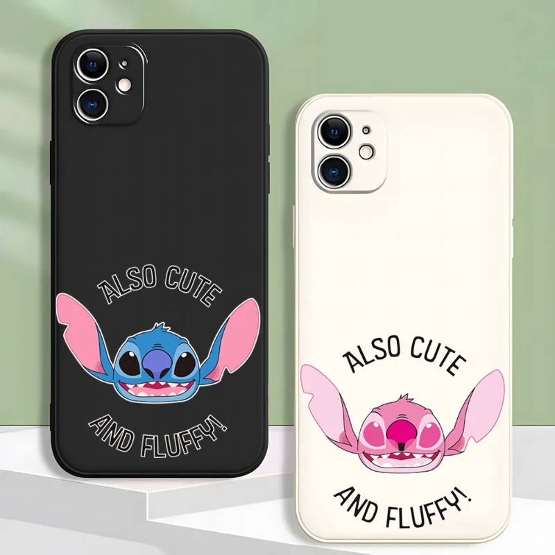 

Cute Cartoon Couple Phone Case For IPhone 13 11 14 12 Pro Max Mini X XR XS 7 8 Plus SE 2020 Shockproof Back Cover Candy