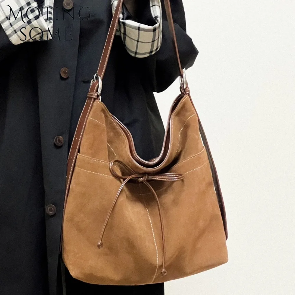 Motingsome осенние сумки роскошная Замшевая сумка для женщин сумочка и кошельки Ретро