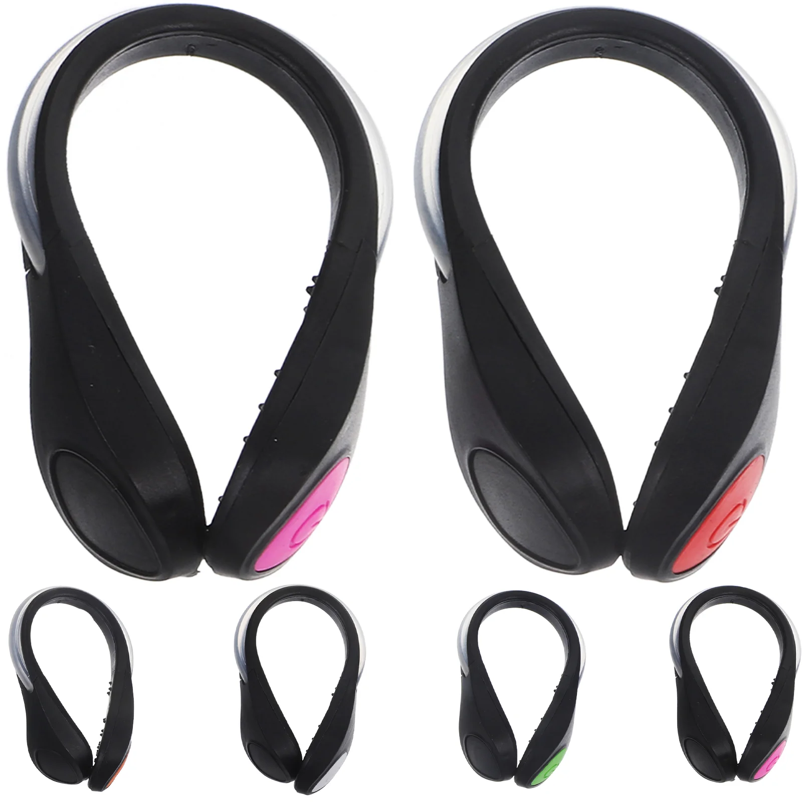 6 шт. ходовые огни светодиодные зажимы для обуви ночные ходьбы светоотражающие