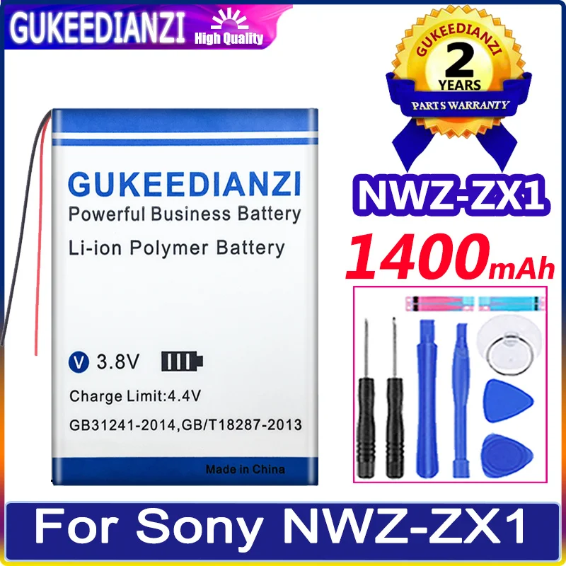 

Bateria New Battery NWZZX1 1400mAh For Sony Walkman NWZ-ZX1 Digital High Quality Battery