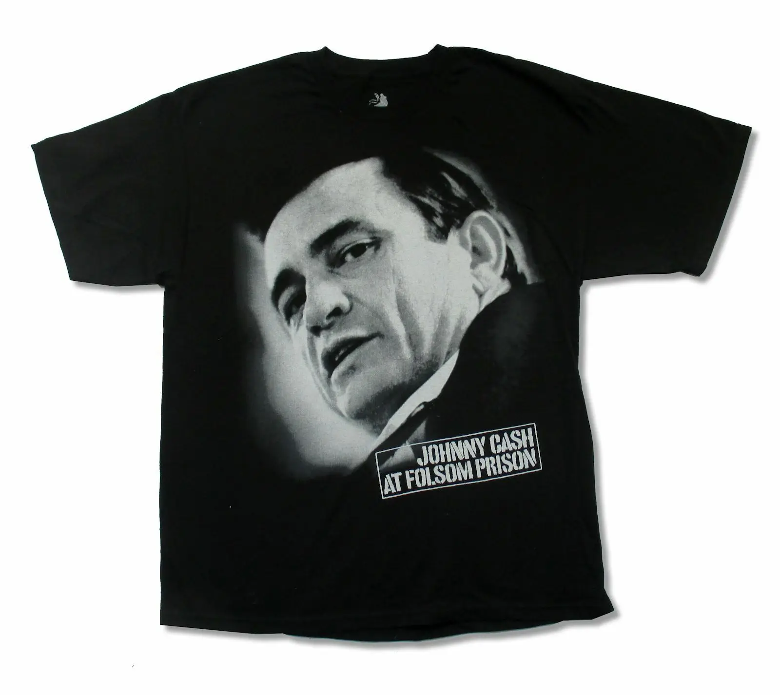 

Johnny Cash Close Up Folsom Prison Mens Black T Shirt New Merch