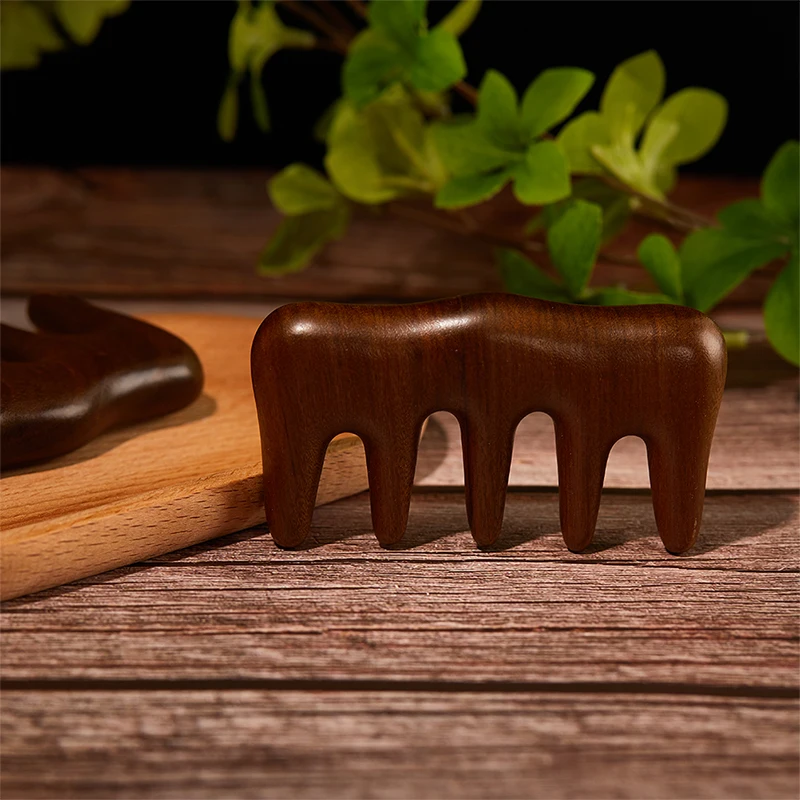 

Natural Wood Comb Gold Silk Sandalwood Handmade Wide-toothed Massage Hair Combs Portable Scalp Healthy Anti-static Brush Travel