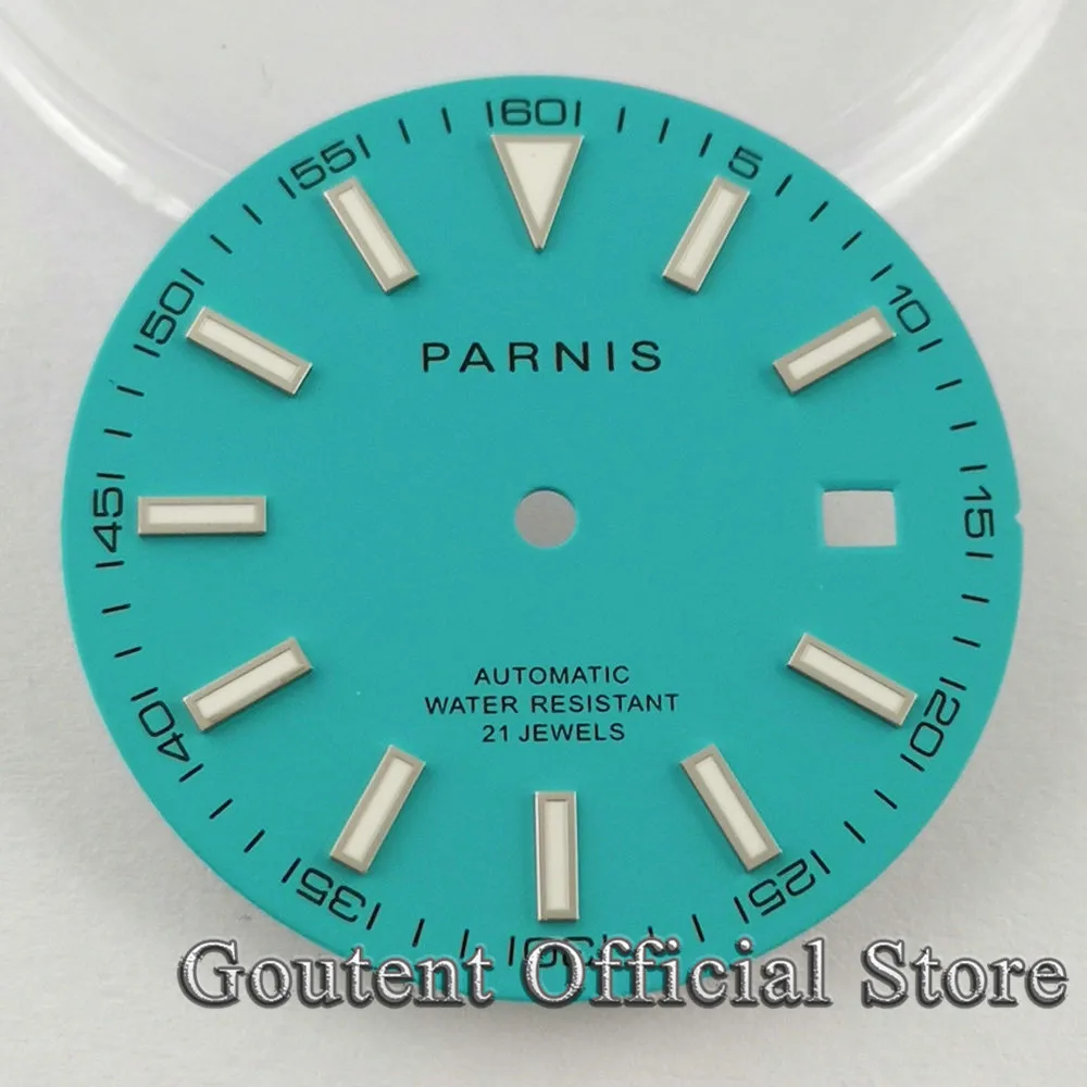 Циферблат для часов PARNIS 30 8 ММ синий/красный/желтый зеленый светящийся подходит