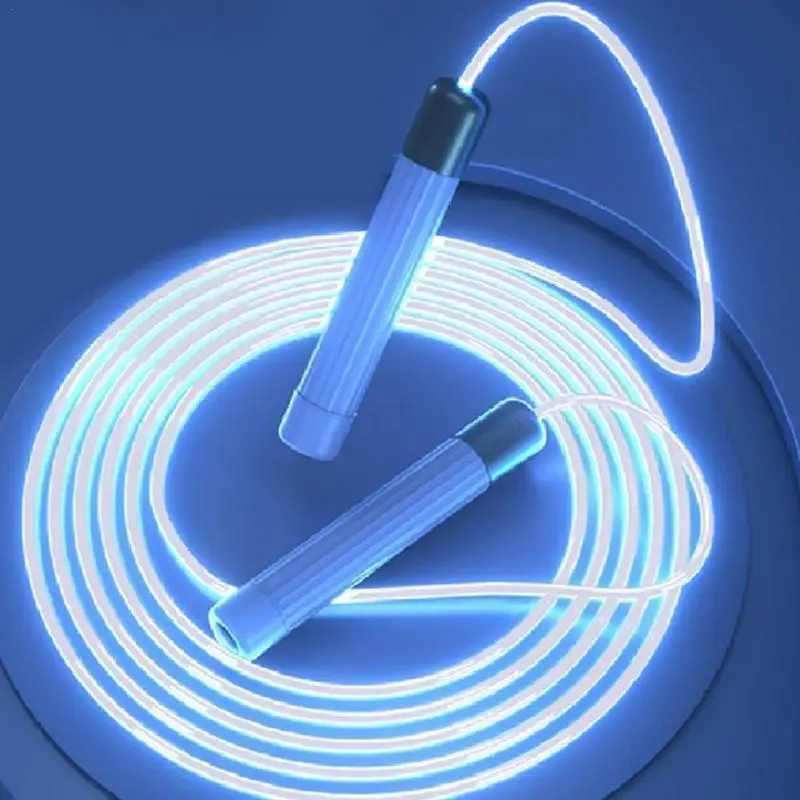 

Outdoor Adjustable Luminous LED Night Glowing Jump Ropes Rope Skipping Exercise D4J6