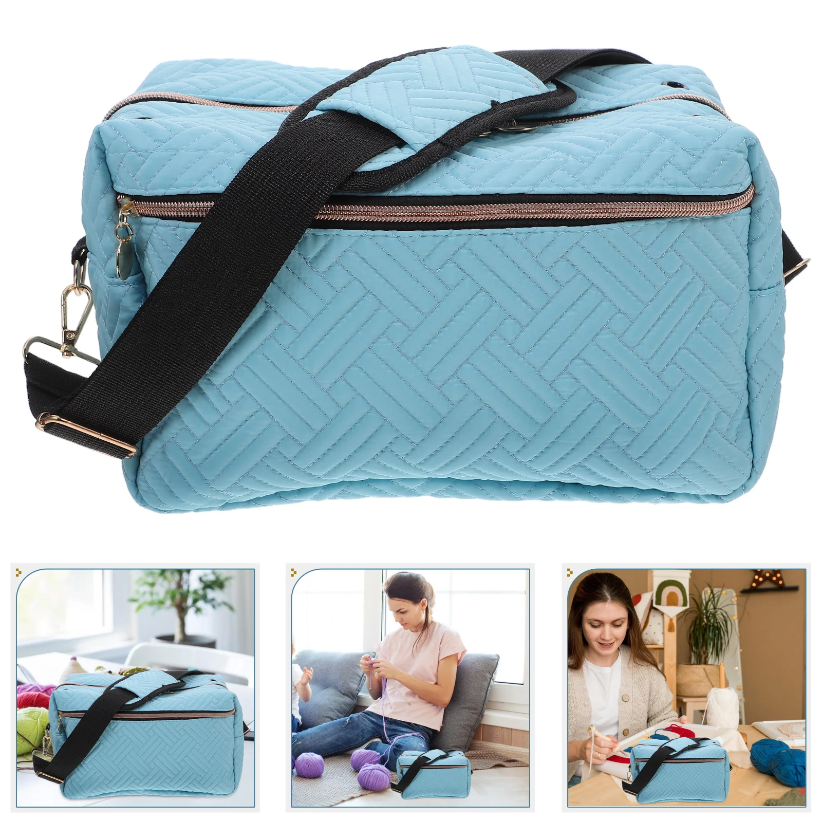 Сумка-органайзер для хранения вязальных спиц чехол с крючком вязания