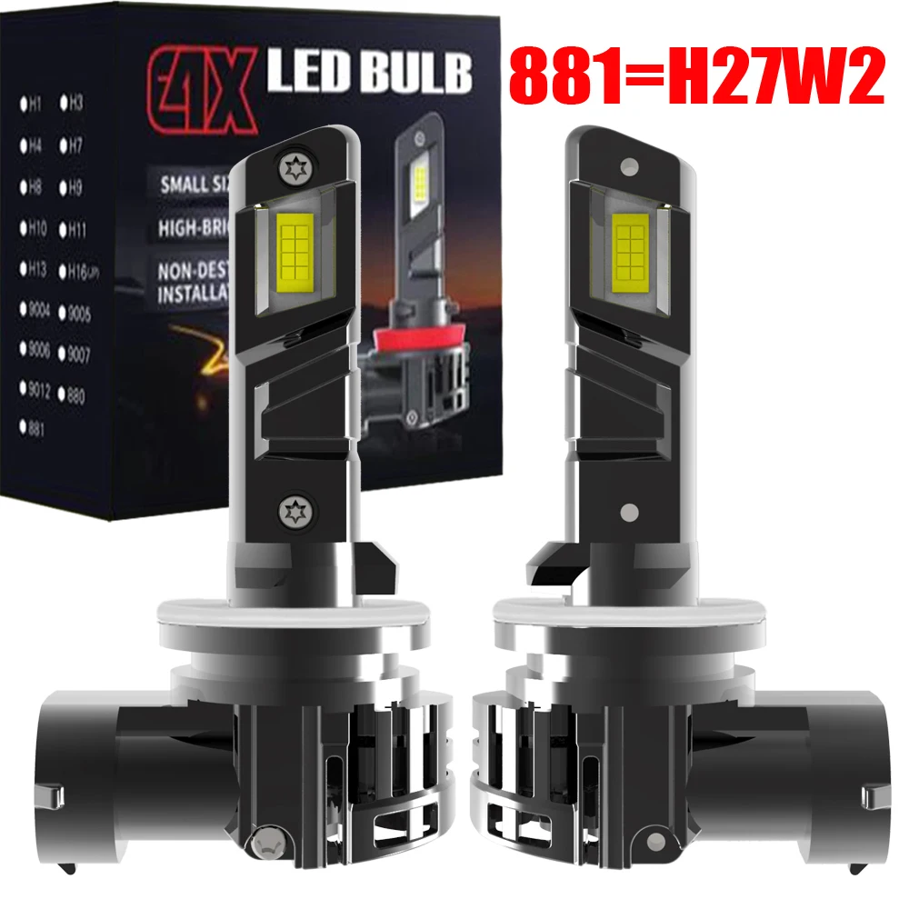 2 шт. H27W/2 881 светодиодные фары H27 880 H27W/1 PGJ13 PG13 базовая розетка 12 В 27 Вт GC 5735