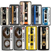vintage cassette tape retro style case for xiaomi redmi 9a 7a 9c 9 10 7 6 8a case soft silicone cover for redmi k40 k40s k50 pro