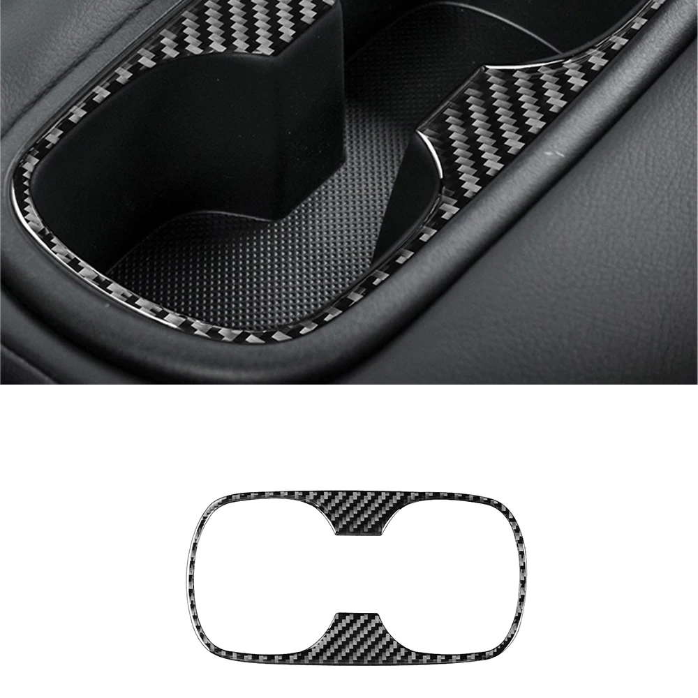 

for Toyota Corolla 2019 2020 Car Rear Seat Cup Holder Panel Cover Trim Sticker Decal Auto Interior Accessories Carbon Fiber