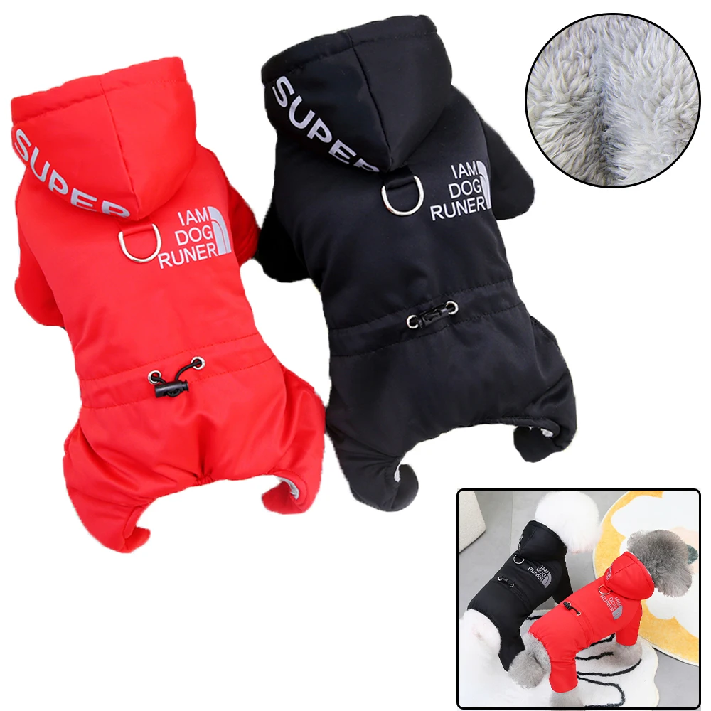 

Winter Warm Dog Jumpsuit Waterproof Pet Clothes Jacket Schnauzer Chihuahua Overalls for Small Medium Dogs French Bulldog Onesies