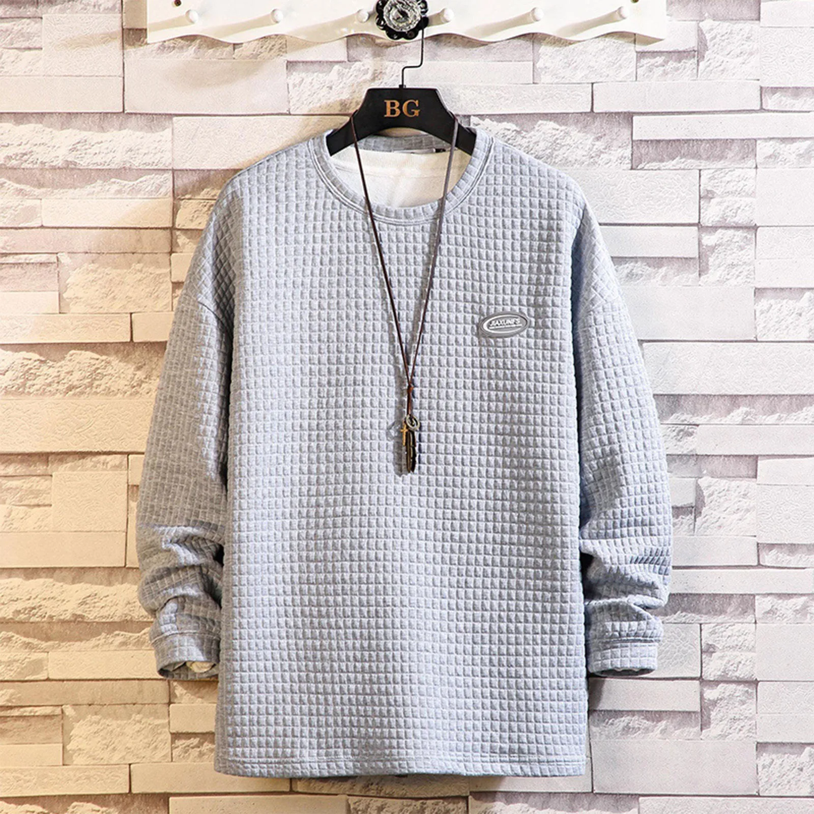 

Sweatshirt For Men Autumn Classic New Fashion Casual Round Neck Solid Loose Sweater Fleece Top Ropa Hombre Moletom Masculinos