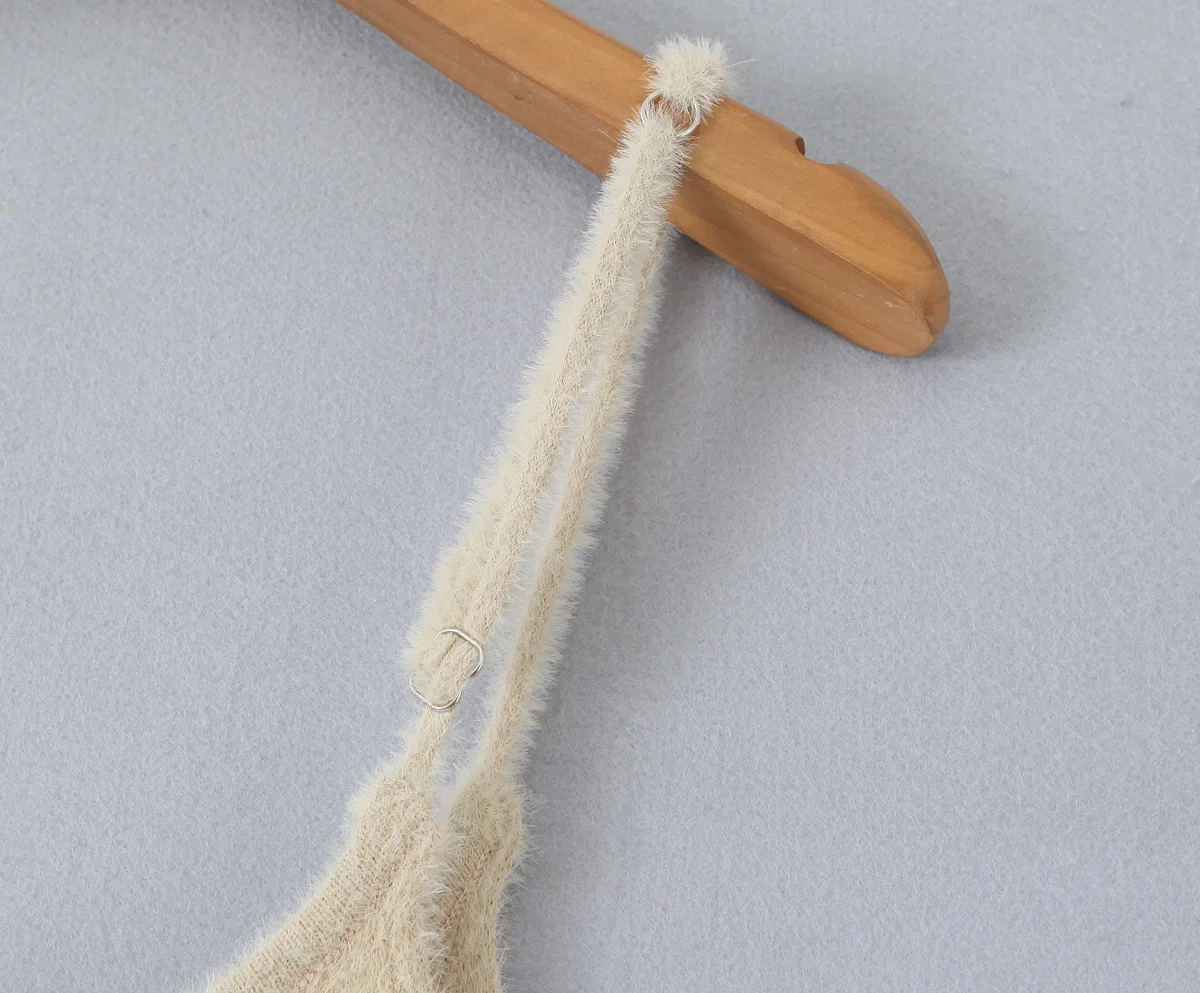 Maxdutti модный блоггер мохеровый вязаный кардиган и платье без бретелек