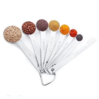 stainless steel measuring cups spoons stackable tablespoons coffee spice kitchen scales measuring cup set utensils for kitchen
