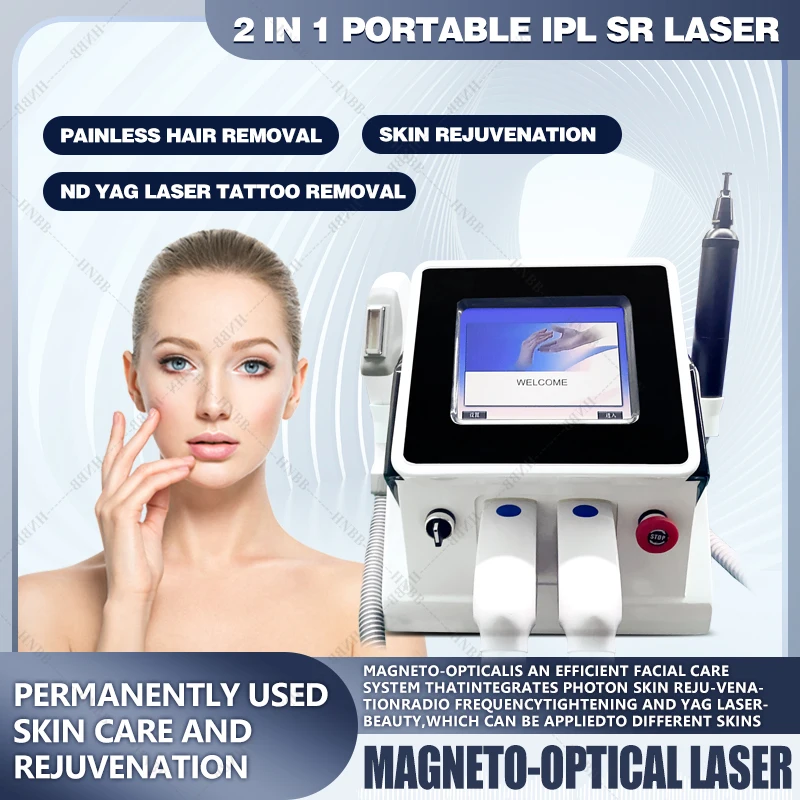 

2023 2 in 1 OPT Hair Removal + Pico Laser Tattoo Removal Machine Laser Hair Removal Machine Price painless treatment