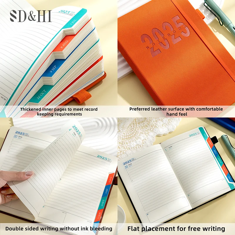 Высококачественный блокнот-планировщик 2025 портативный ежемесячный календарь