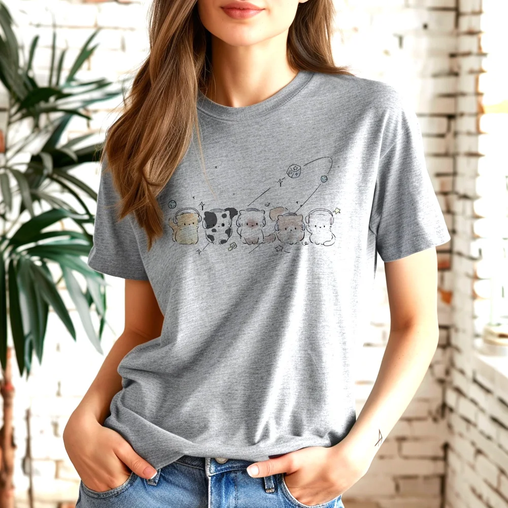 Футболка Cutecore Y2K женская с графическим принтом футболки в стиле Харадзюку