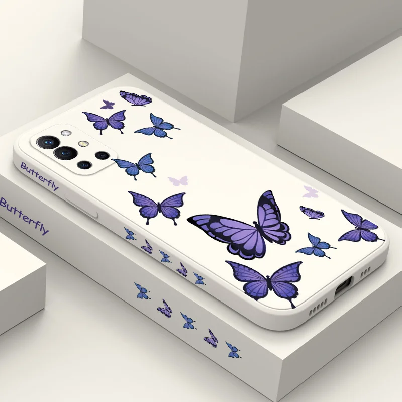 

Butterfly Swarms Phone Case For Oneplus 9R 9RT 9 8T 8 7 7T Pro 5G Liquid Silicone Cover