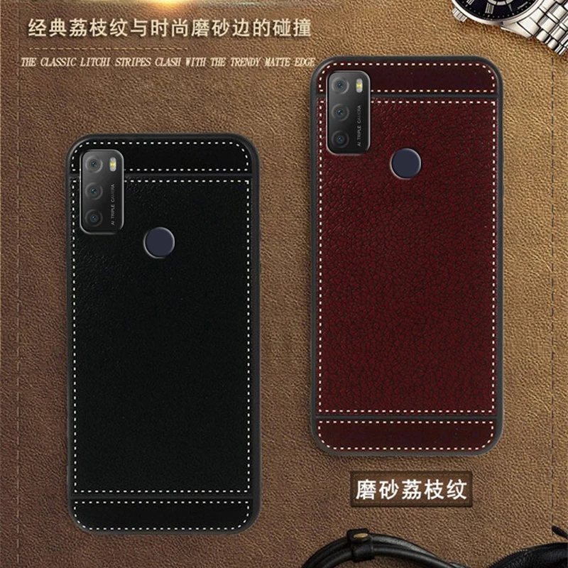 

Cover for TCL 20Y (6.52 Inch) Soft Silicone Red/Black/Blue/Pind/Brown Concave-Convex Pattern TCL 20Y Case