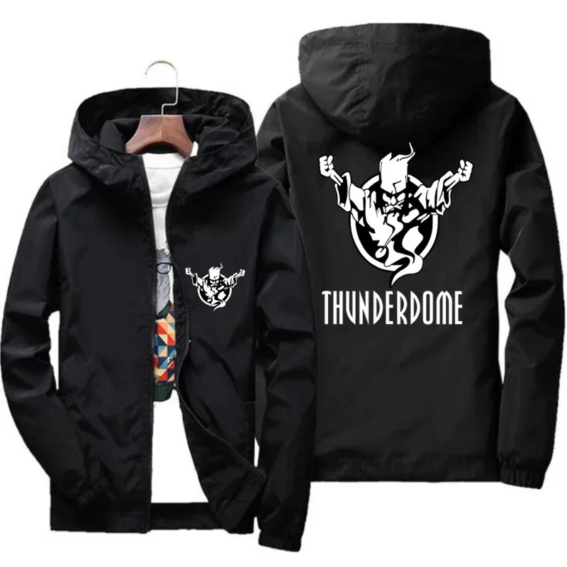 

Thunderdom Hardcore Plus Size Sportswear Thin Windbreaker Jacket Hooded Zipper Men's Casual Sportswear Sports Pilot Coat 7XL