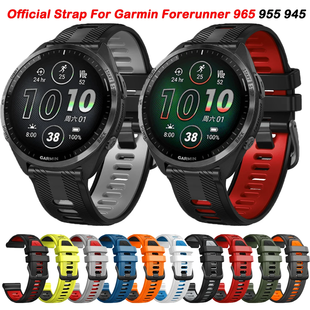 

Silicone Strap for Garmin Forerunner 965 Correa 22mm Soft Replacement Wristband Watch Bracelet Forerunner 935 955 945 Belt