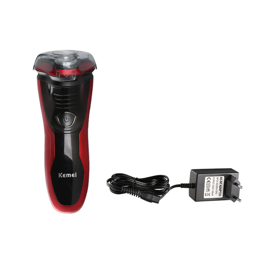 

KM-9013 Cordless Beard Shaver Waterproof Rechargeable Facial Hair 3-head Trimmer Trimming Shaving Tool EU Plug