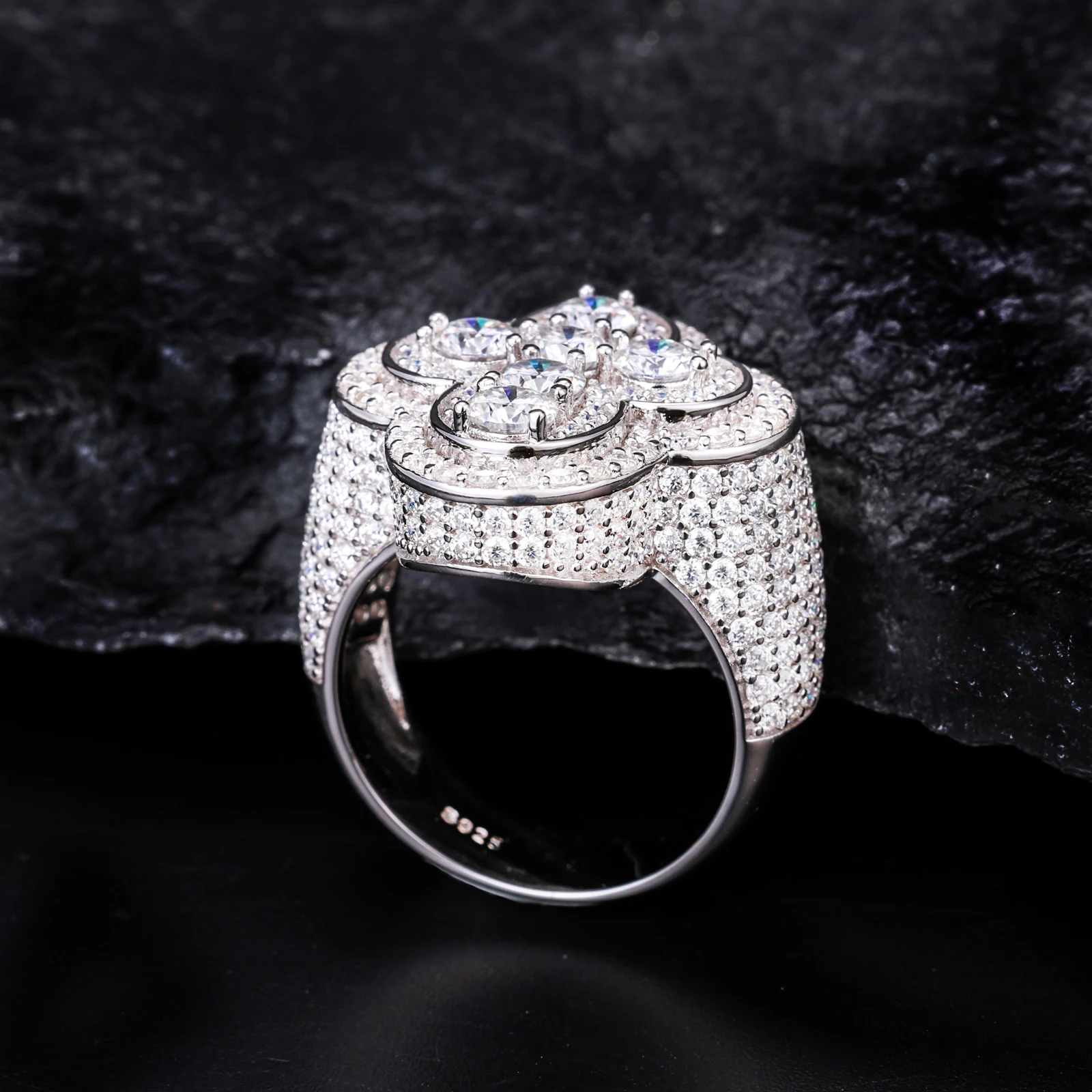 TUHE унисекс серебро 925 пробы крестообразное кольцо искусственные кольца для пар