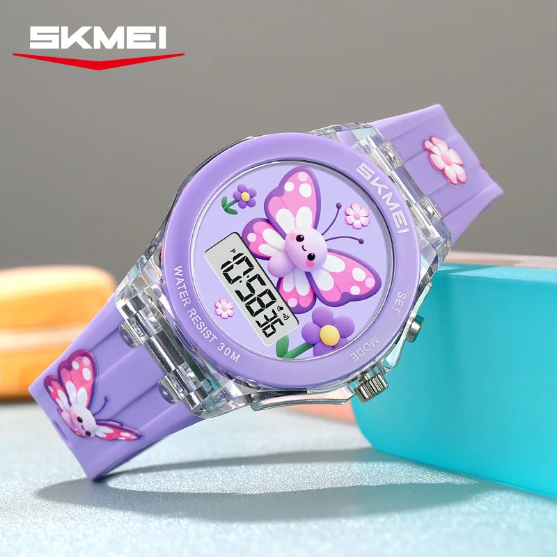 Фото Электронные часы SKMEI 2646 с подсветкой и таймером, красочные, с новым мультяшным рисунком, для мальчиков и девочек, детская серия №3