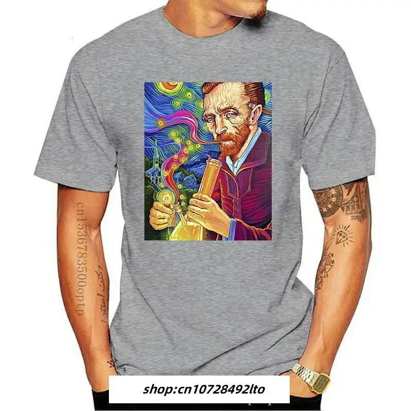 

Man Clothing T Shirt Van Gogh Stoner Kiffer Pot Head Pothead Weed Bong Kush Psychedelic Psychedelisch