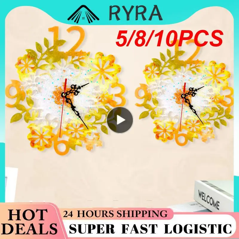 

5/8/10PCS Silicone Mold Clock For Flower Small DIY Clock Resin Silicone Mould Handmade Tool Epoxy Resin Molds For Home Decor
