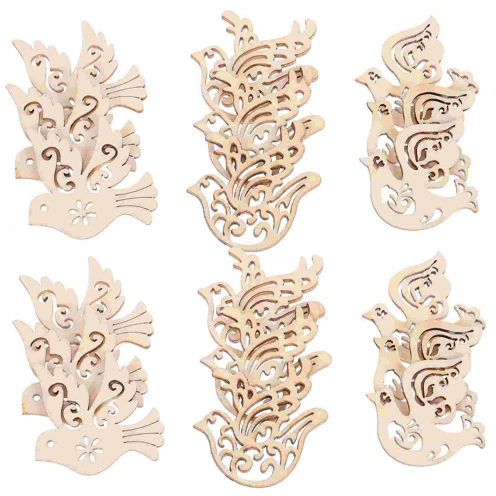 50 шт. аксессуары для голубя мира подвесной пустой деревянный кулон полые