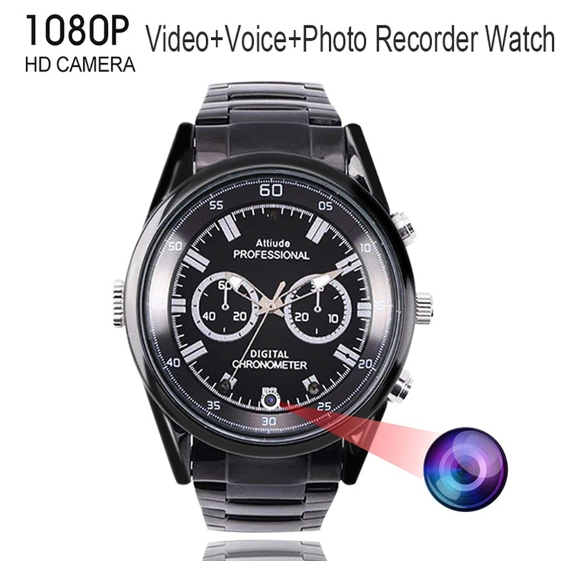 

J60A Creative Wristwatch with Night Vision Full 1080P Invisible Video Recorder Mini Waterproof Camera Watch Rechargeable