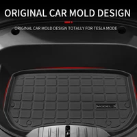 new tesla model 3 2021 front trunk mat accessories for model3 mats cargo tray storage tpe waterproof pads with model3 logo